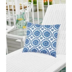 C&F Home 18" X 18" Delft Garden Circle Geometric Indoor/Outdoor Throw Pillow -C&F Bedding Deals Store GUEST 0017ee80 45da 4cc2 9525 5d8a73ceffdd