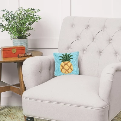 C&F Home 8" X 8" Pineapple Hooked Petite Throw Pillow 2 C&F Home 8" X 8" Pineapple Hooked Petite Throw Pillow - Image 2
