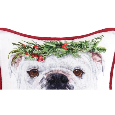 C&F Home Bull Dog Flower Crown Printed Throw Pillow 1 C&F Home Bull Dog Flower Crown Printed Throw Pillow