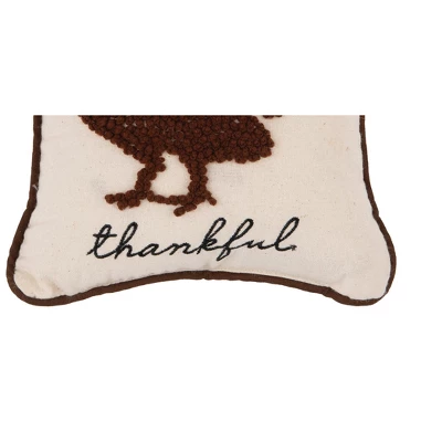 C&F Home 8" X 8" Thankful Turkey French Knot Thanksgiving Throw Pillow 2 C&F Home 8" X 8" Thankful Turkey French Knot Thanksgiving Throw Pillow - Image 2