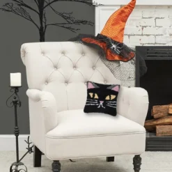 C&F Home 8" X 8" Spooky Cat Face Hooked Petite Halloween Throw Pillow -C&F Bedding Deals Store GUEST 0c7d8388 1546 4bb0 8324 70ed0692b066