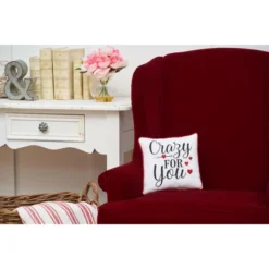 C&F Home 10" X 10" Crazy For You Embroidered Throw Pillow Valentine's Day Themed -C&F Bedding Deals Store GUEST 1108278a 16b1 491e 932f 8ea26661cf53