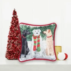 C&F Home 8" X 8" Snow Labs Petite Christmas Holiday Printed Throw Pillow -C&F Bedding Deals Store GUEST 19c87864 76d6 4482 9b72 6b407a493dae