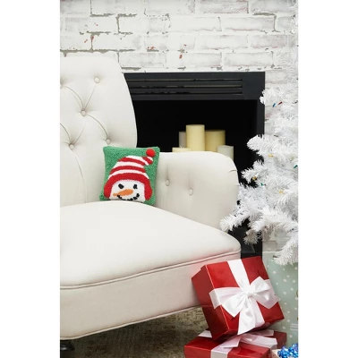 C&F Home Peek-A-Boo Snowman Hooked Throw Pillow 3 C&F Home Peek-A-Boo Snowman Hooked Throw Pillow - Image 3