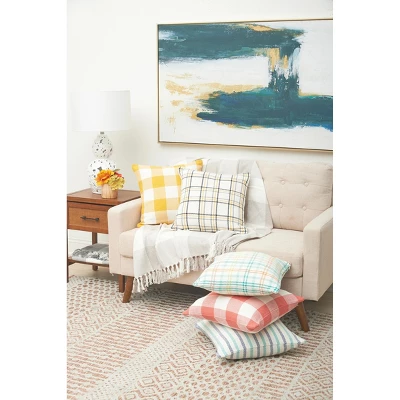 C&F Home 18" X 18" Franklin Coral Woven Throw Pillow 1 C&F Home 18" X 18" Franklin Coral Woven Throw Pillow