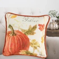 C&F Home 8" X 8" Gather Pumpkin Petite Printed Fall Throw Pillow -C&F Bedding Deals Store GUEST 3188bcf2 f61c 4d14 b678 26f413721400