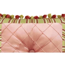 C&F Home 18" X 18" Pink Tuck Stitched Tuck Stitched Pillow