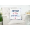 C&F Home Captain Of Shipwreck Embroidered Throw Pillow