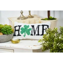 C&F Home 6" X 12" Shamrock Home Hooked Pillow -C&F Bedding Deals Store GUEST 3cf5146e 38bb 438a a8ca 6bce76c14661