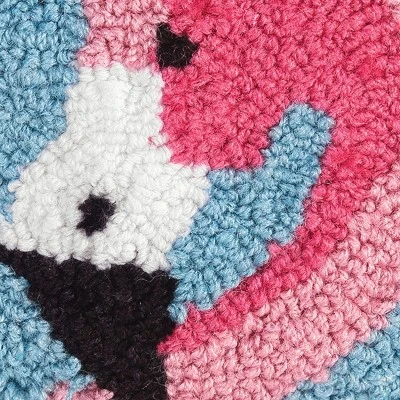 C&F Home 8" X 8" Flamingo Petite Hooked Throw Pillow 2 C&F Home 8" X 8" Flamingo Petite Hooked Throw Pillow - Image 2