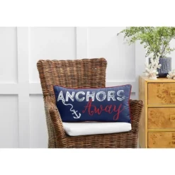 C&F Home 12" X 24" Anchors Away Nautical Embroidered Lumbar Throw Pillow -C&F Bedding Deals Store GUEST 434f8a82 436b 4c01 8f2b 4e2c761ed736