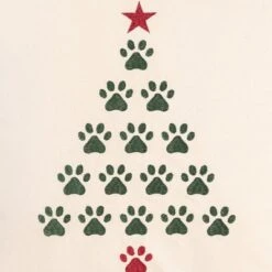 C&F Home 18" X 18" Christmas Tree Paws Embroidered Throw Pillow