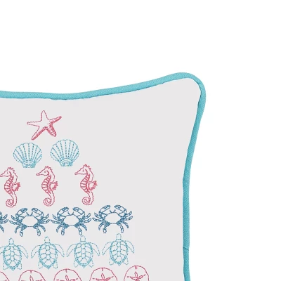 C&F Home 10" X 10" Coastal Tree Embroidered Christmas Holiday Throw Pillow 1 C&F Home 10" X 10" Coastal Tree Embroidered Christmas Holiday Throw Pillow