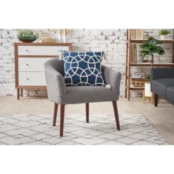 C&F Home 18" X 18" Lily Navy Geometric Throw Pillow