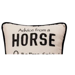 C&F Home 10" X 10" Advice From A Horse Embroidered Throw Pillow