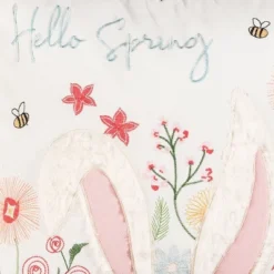 C&F Home 18" X 18" Hello Spring Easter Spring Embroidered Throw Pillow