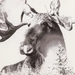 C&F Home Moose Forest Indoor And Outdoor Throw Pillow