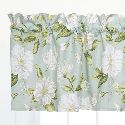 C&F Home Magnolia Garden White Valance Set Of 2 1 C&F Home Magnolia Garden White Valance Set Of 2