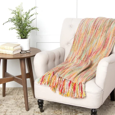 C&F Home Rainbow Multicolored Woven 50" X 60" Throw Blanket 2 C&F Home Rainbow Multicolored Woven 50" X 60" Throw Blanket - Image 2