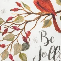 C&F Bedding Deals Store 5 C&F Home 8" X 8" Be Jolly Cardinal Petite Printed Christmas Throw Pillow