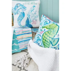 C&F Home Mermaid Garden Soul Of A Gypsy Embroidered Pillow