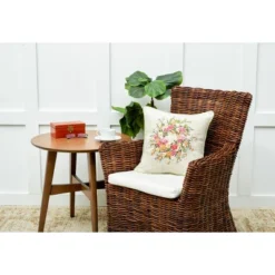 C&F Home 16" X 16" Zinnia Easter Wreath Spring Throw Pillow