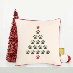 C&F Home 18" X 18" Christmas Tree Paws Embroidered Throw Pillow -C&F Bedding Deals Store GUEST 59abb38e bfe9 44de a562 2e6f2445cc8f