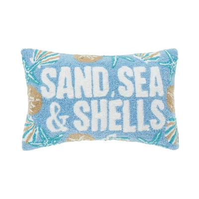 C&F Home Sea Sand & Shells Hooked Throw Pillow 2 C&F Home Sea Sand & Shells Hooked Throw Pillow - Image 2