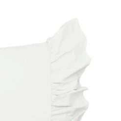 C&F Home Ruffled Standard Pillowcase White