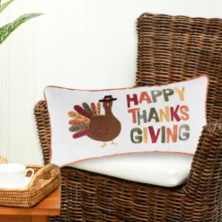 C&F Home 12" X 24" Happy Thanksgiving Turkey Embroidered Fall Throw Pillow -C&F Bedding Deals Store GUEST 6acc1ab3 efda 403d b029 34f0aabb6ebb