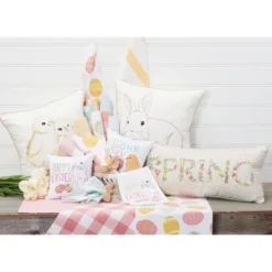 C&F Home 12" X 24" Spring Ribbon Art Throw Pillow