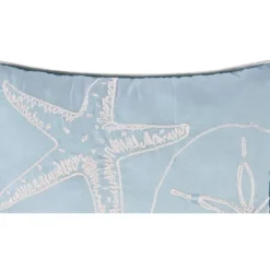 C&F Home 13.5" X 13.5" Beach Shells Embroidered Throw Pillow