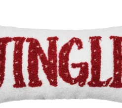 C&F Home Jingle/Cheer Reversible Hooked Pillow
