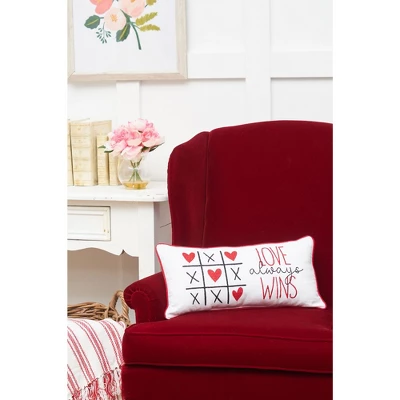 C&F Home 10" X 20" Love Always Wins Embroidered Throw Valentine's Day Pillow 2 C&F Home 10" X 20" Love Always Wins Embroidered Throw Valentine's Day Pillow - Image 2