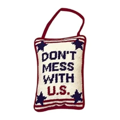 C&F Home 5" X 8" Don’t Mess With US Needlepoint Throw Pillow