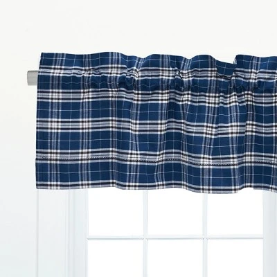 C&F Home Max Plaid Navy Blue Valance Collection 1 C&F Home Max Plaid Navy Blue Valance Collection