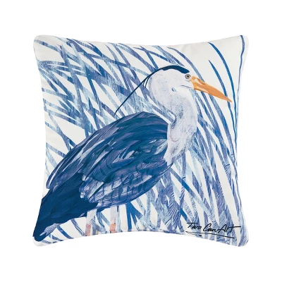 C&F Home 18" X 18" Blue Heron Coastal Indoor/Outdoor Decorative Throw Pillow 7 C&F Home 18" X 18" Blue Heron Coastal Indoor/Outdoor Decorative Throw Pillow - Image 7