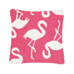 C&F Home 15" X 15" Beachy Flamingo Hooked Throw Pillow -C&F Bedding Deals Store GUEST 86bbc56f fca7 43f1 b754 291470087811