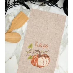 C&F Home 18" X 27" Harvest Time Pumpkin Fall Embellished Flour Sack Kitchen Towel -C&F Bedding Deals Store GUEST 8907b6c0 b56e 4bfa a8ff 7521677de787
