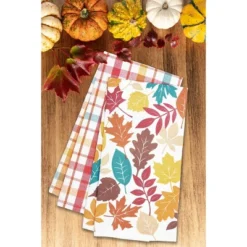 C&F Home Fall Leaves & Plaid Printed & Woven Kitchen Towel Set Of 2 -C&F Bedding Deals Store GUEST 8afdab49 5fc1 43b1 993b 0989b3a02b2a