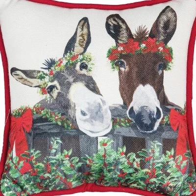 C&F Home 8" X 8" Christmas Donkey Petite Printed Throw Pillow 1 C&F Home 8" X 8" Christmas Donkey Petite Printed Throw Pillow