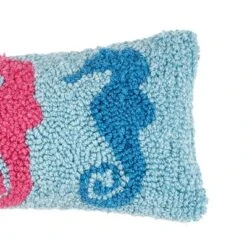 C&F Home 6" X 12" 3 Seahorses Hooked Throw Pillow