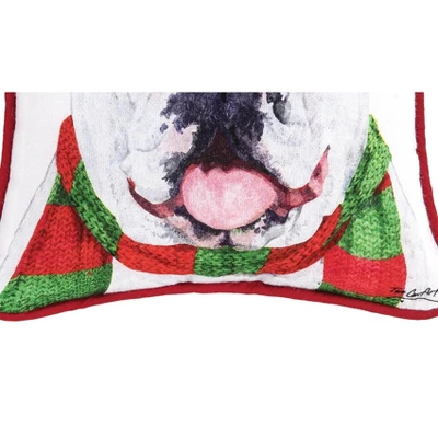 C&F Home Bull Dog Flower Crown Printed Throw Pillow 2 C&F Home Bull Dog Flower Crown Printed Throw Pillow - Image 2