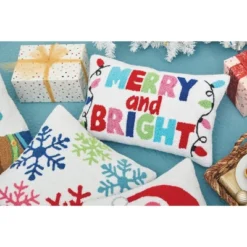 C&F Home Merry And Bright Hooked Christmas Throw Pillow -C&F Bedding Deals Store GUEST 9609513d 6db7 42aa 9f2a 50b4df5bfc1a