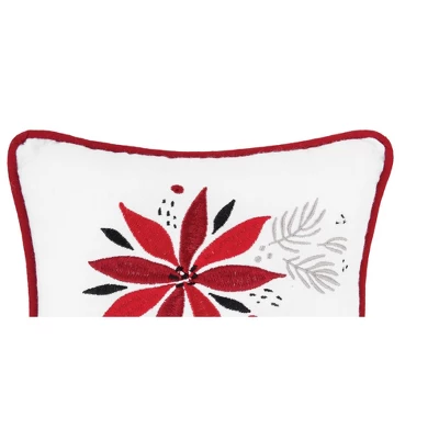 C&F Home Poinsettia & Mistletoe Embroidered Throw Pillow 1 C&F Home Poinsettia & Mistletoe Embroidered Throw Pillow