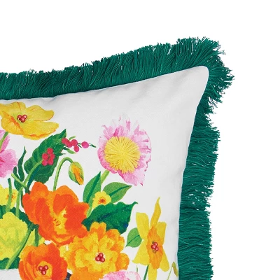 C&F Home 18" X 18" Bunny Floral Spring Printed And Embellished Throw Pillow 2 C&F Home 18" X 18" Bunny Floral Spring Printed And Embellished Throw Pillow - Image 2