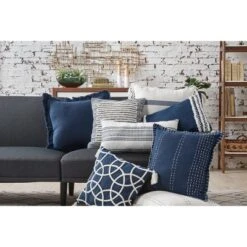 C&F Home 18" X 18" Lily Navy Geometric Throw Pillow -C&F Bedding Deals Store GUEST a06e2bc2 572d 4797 a693 a6772c8940b9