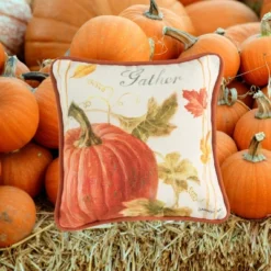 C&F Home 8" X 8" Gather Pumpkin Petite Printed Fall Throw Pillow -C&F Bedding Deals Store GUEST a3c1f7ba cd1f 430d 8b4f 6503af069de7