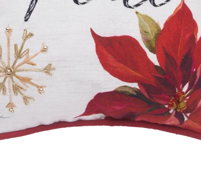 C&F Home Peace Poinsettia Pillow 2 C&F Home Peace Poinsettia Pillow - Image 2