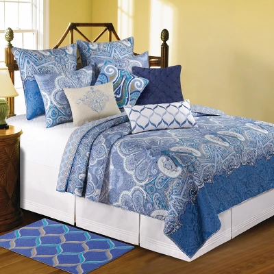 C&F Home 20" X 26" Daphne Blue Damask Standard Sham 3 C&F Home 20" X 26" Daphne Blue Damask Standard Sham - Image 3